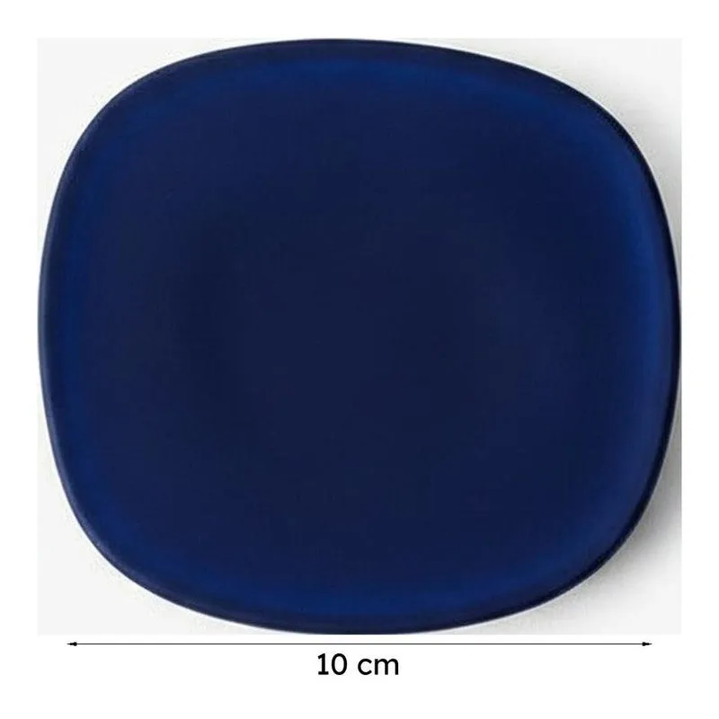 Glossy Pebble Glass Coaster (Blue) - Set Of Four media 7