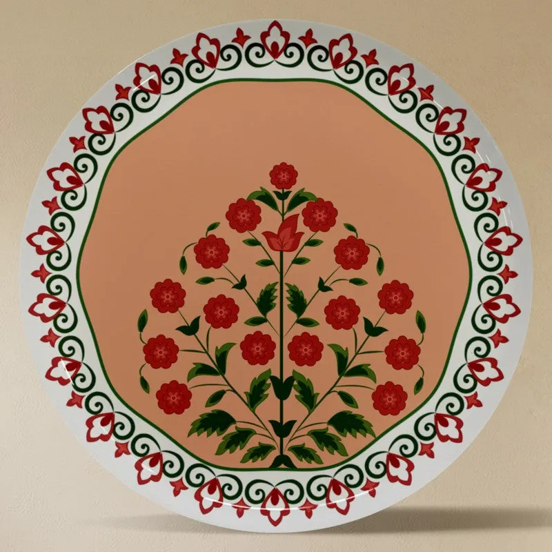 Phoolwari Elegance Metal Wall Plates - Set Of Six media 8