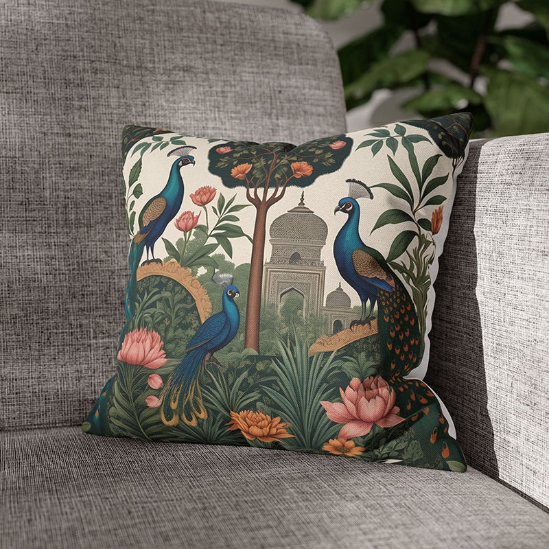 Mughal Jardine Velvet Cushion Cover media 2
