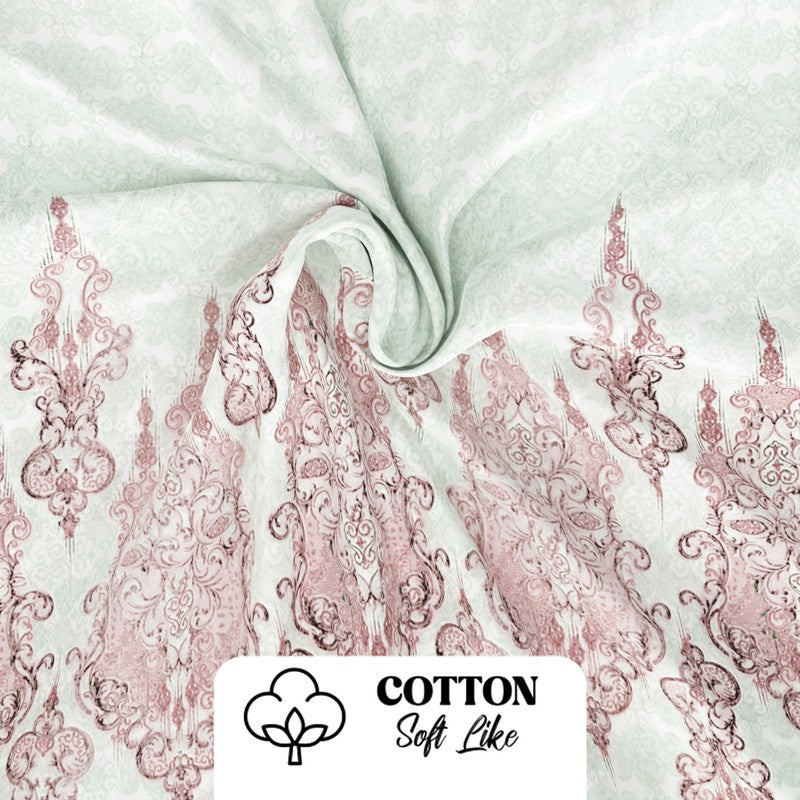Deyricon Bedsheet (Pink,Green) - 115 GSM media 6