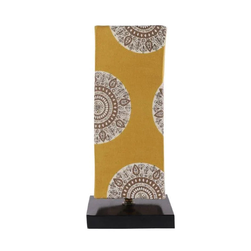 Mandala Merry Ingram Fabric Table Lamp - Yellow,White,Black media 4