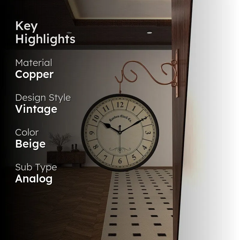 Victoriane Double Sided Wall Clock media 2