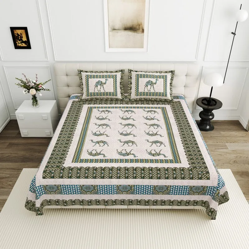 Camelia Cotton Bedsheet (Black) - 160 TC media 1