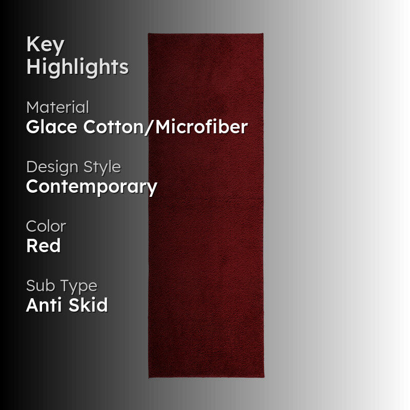 Sofstep Micro Fiber Runner Rug - Maroon media 2