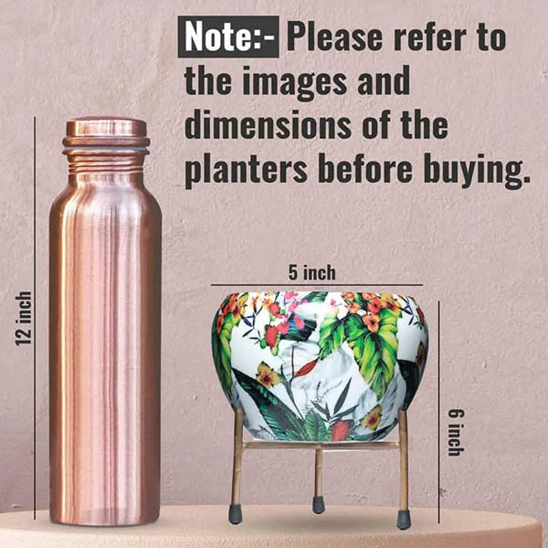 Tropical Tweet Handcrafted Planter With Stand - Four Piece Set media 10