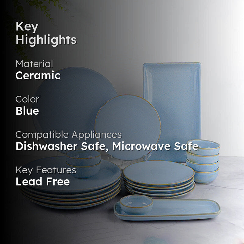 Rustica Ceramic Dinner Set - 21 Piece Set media 2