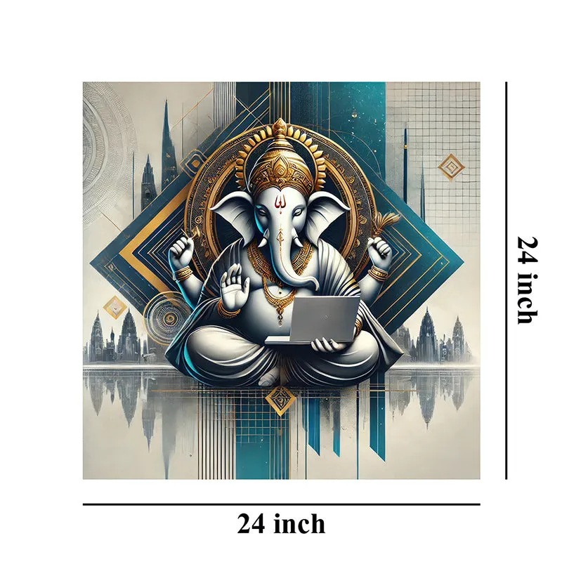 Jnana Ganapathi Poly Canvas Wall Painting media 8