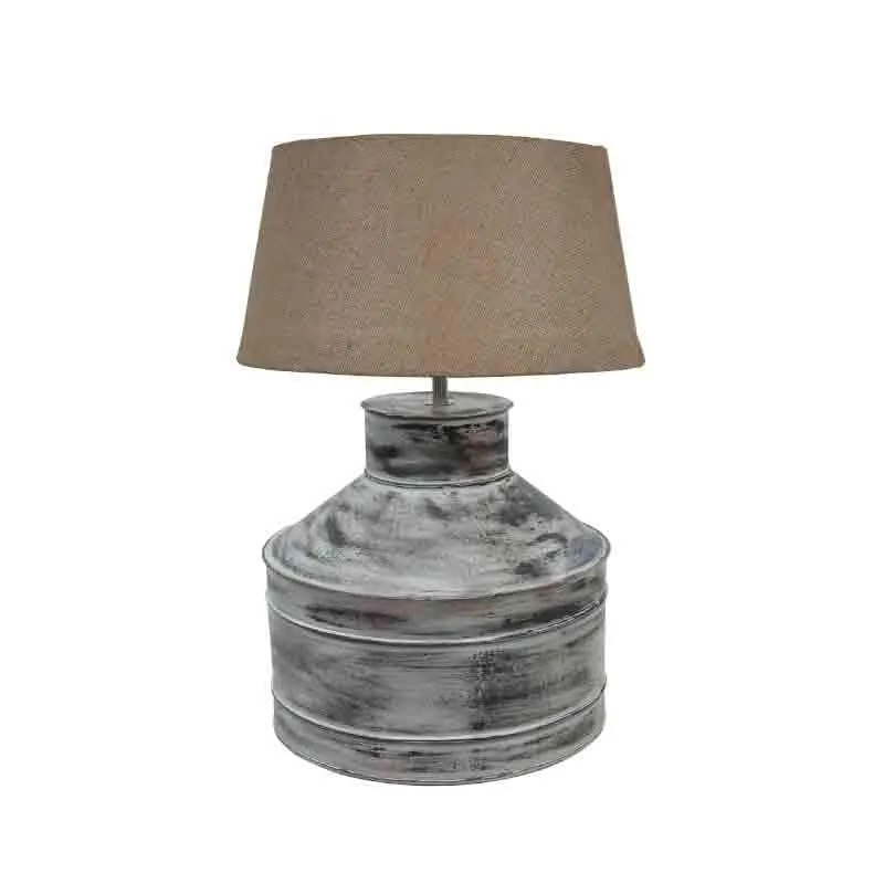 Cannister Fabric Table Lamp - Brown,Grey media 4