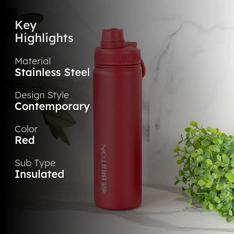 Quench Chic Hot & Cold Thermos Water Bottle (Red) - 750 mL media 2