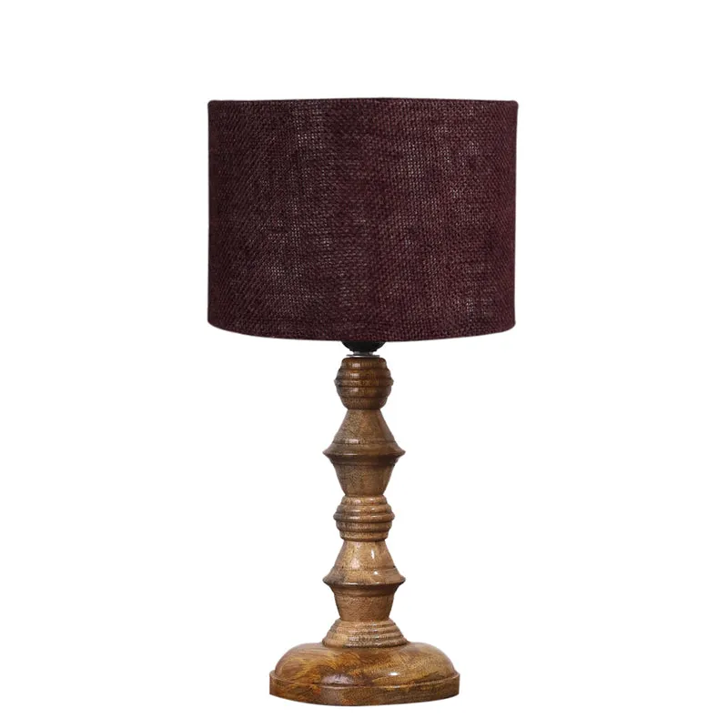 Sienna I Timber Wooden Table Lamp - Brown media 6