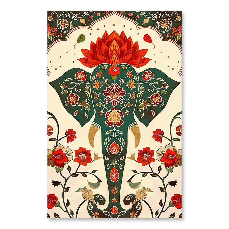 Raja Hathi Canvas Traditional Wall Art media 4