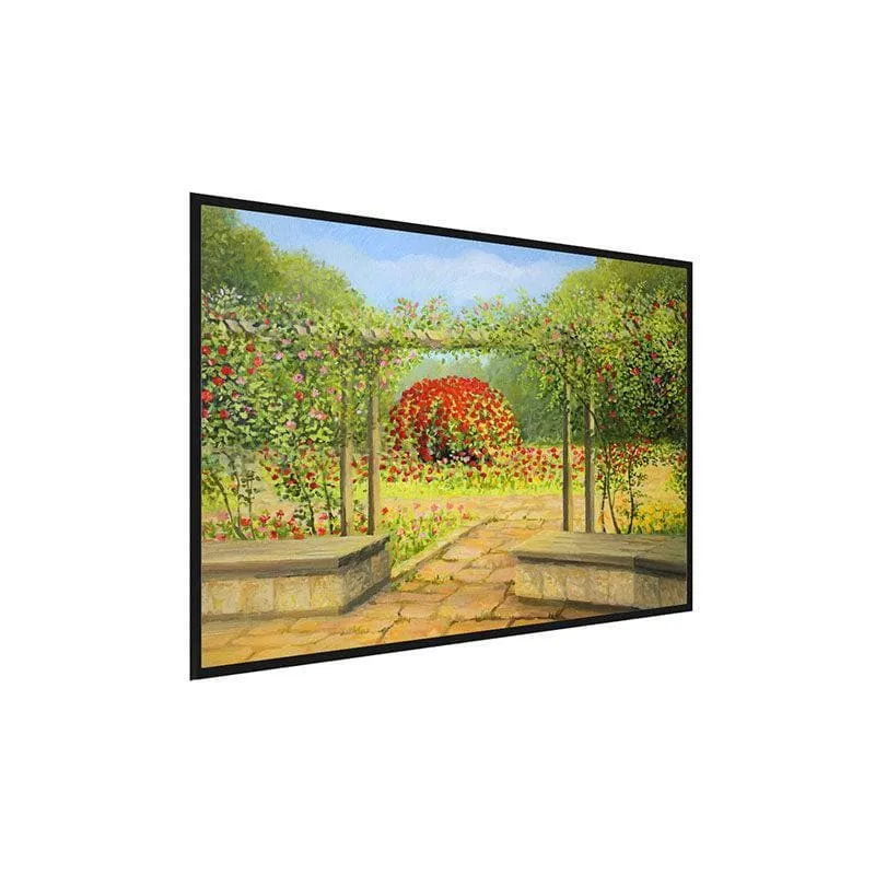 In The Rose Garden Canvas Wall Painting - Black Frame media 3