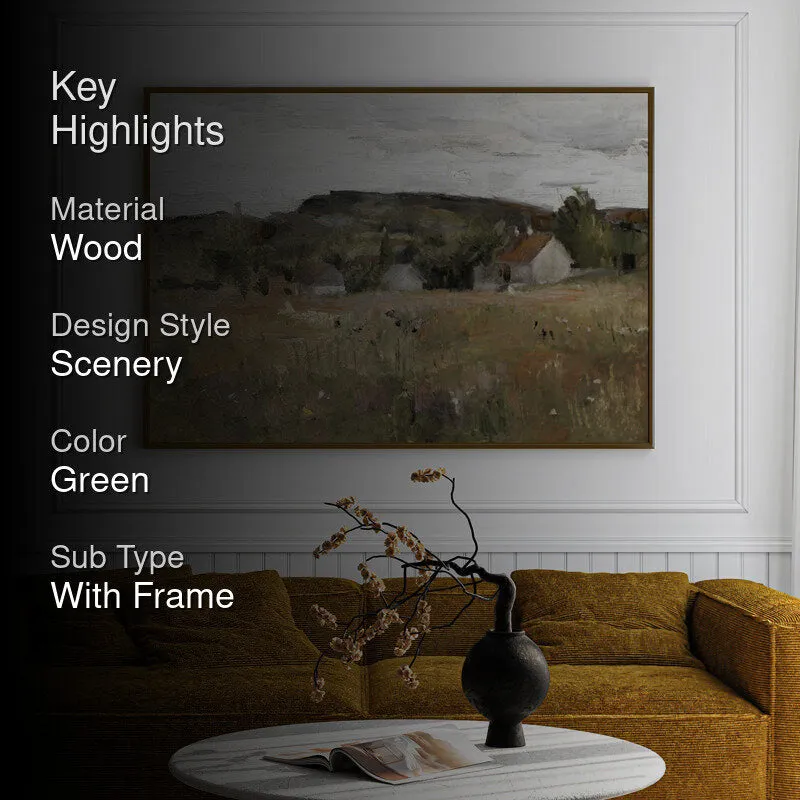Village Dreams Wood Wall Art With Frame - Black media 2