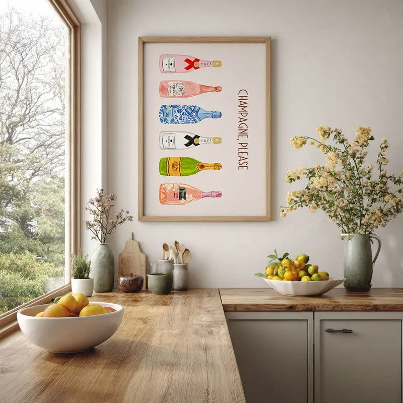 ChampagneBar Archival Canvas Wall Art - Brown media 5