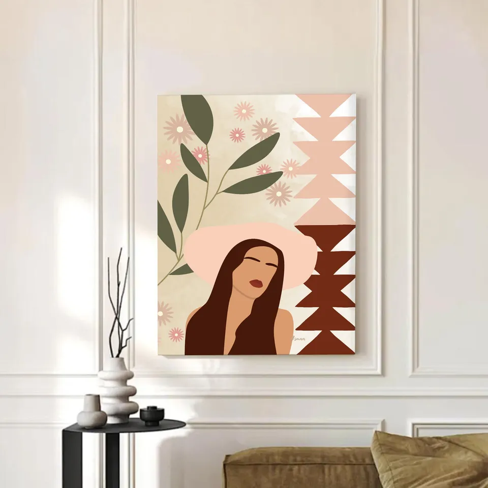 Petal Prairie Cotton Canvas Wall Painting media 3