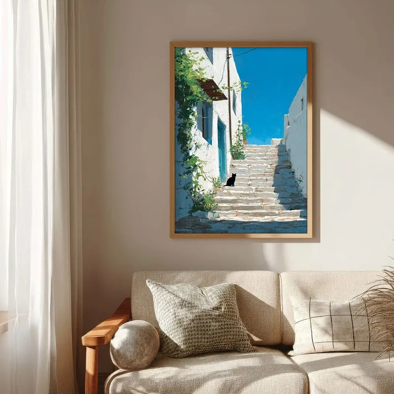 Scenic Walk Canvas Wall Painting - Brown Frame media 6
