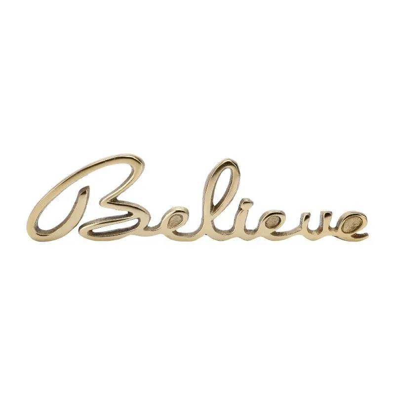 Believe Loop Typography  Showpiece - Gold media 4