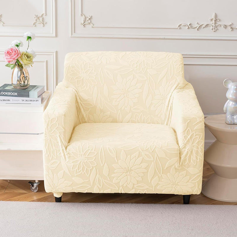 Armor Jacquard Sofa Cover - Beige media 3