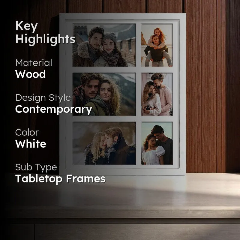 Timera Collage Photo Frame - White media 2