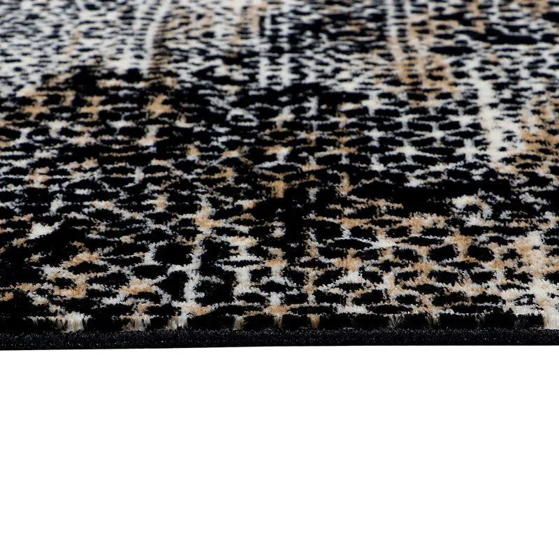 Alda Non-Anti Skid Nylon Runner Rug - Black & Brown media 3