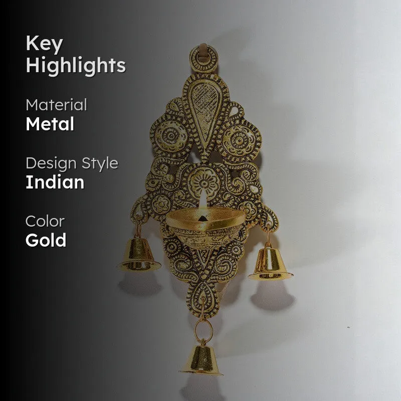 Lunara Heritage Brass Bell Glow Diyas media 2