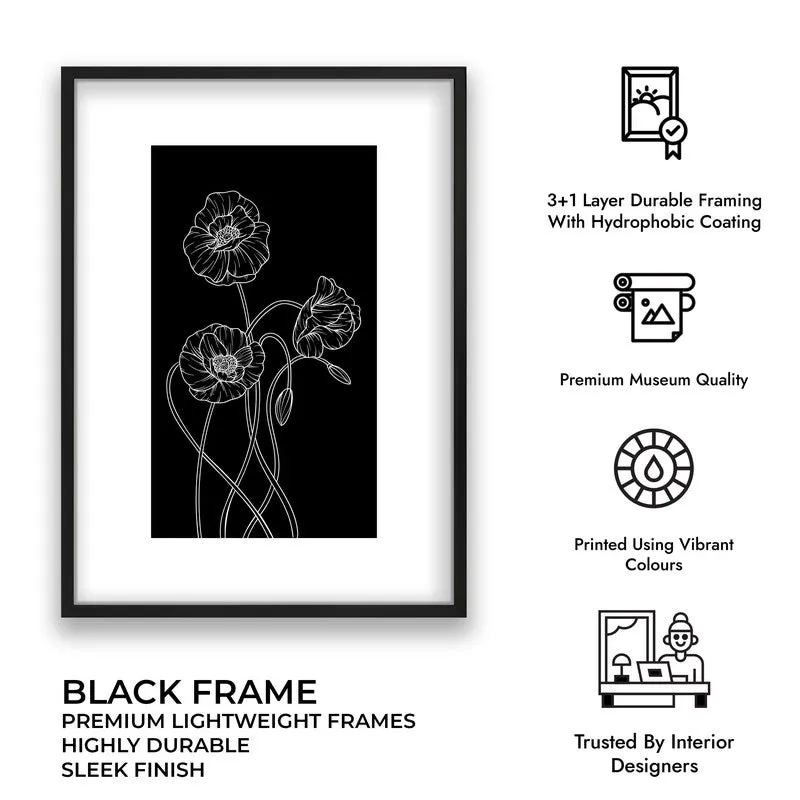 Dark Garden Canvas Wall Painting With Black Frame media 11