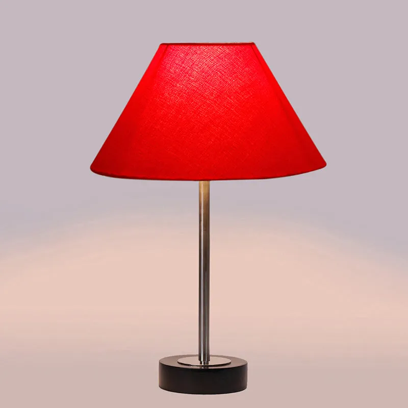 Cotin II Rodin Wooden Table Lamp - Red,Silver,Black media 5