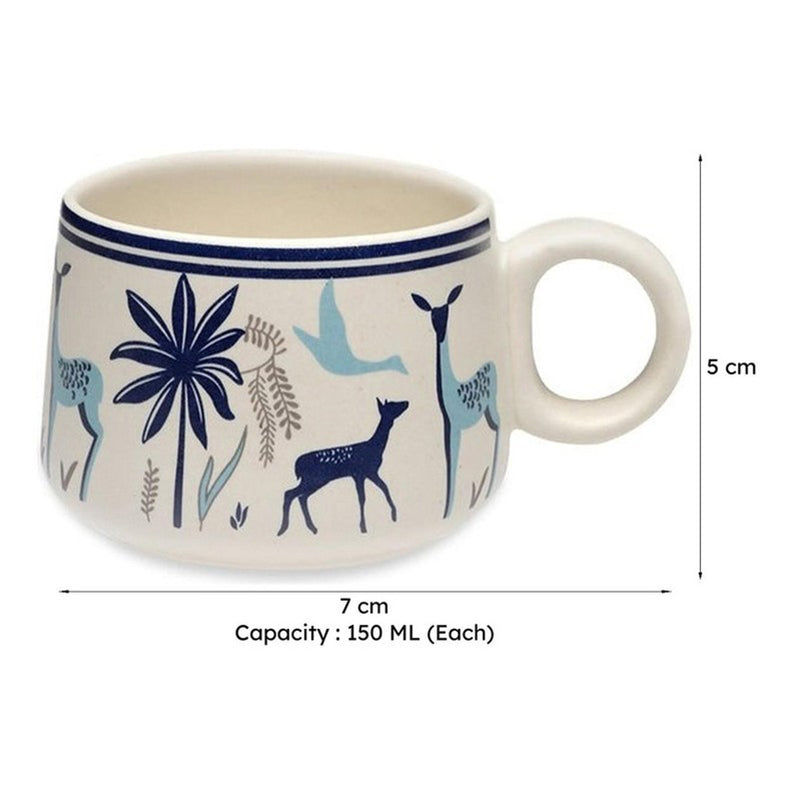 Elegant Stoneware Tea Cup (150 mL Each) -  Set of Six media 7