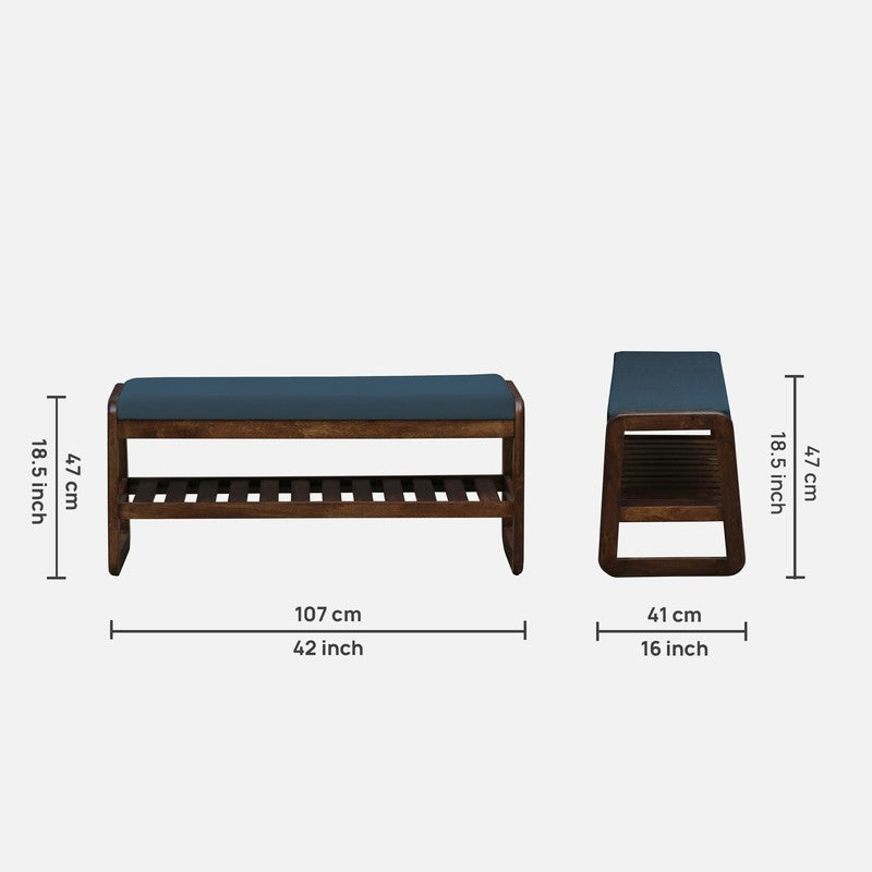 Tread Mango Wood Shoe Rack - Blue media 10