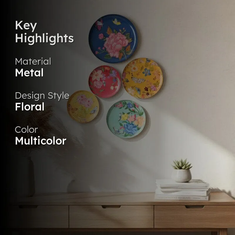 Pushpakala Charm Wall Plate - Set Of Five media 2