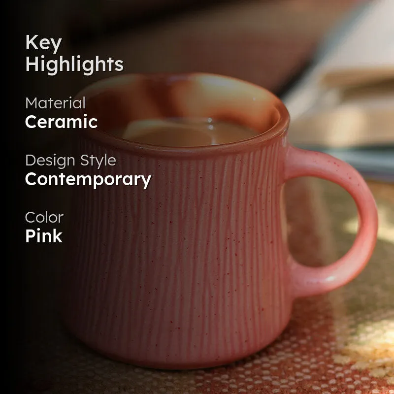 Carmila Ceramic Tea Cup (180 mL)/Pink) media 2