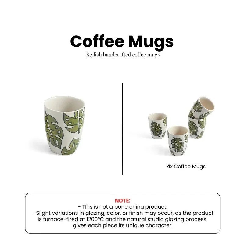 Leaf Ceramic Coffee Mug (280 mL Each) - Set Of Four media 7