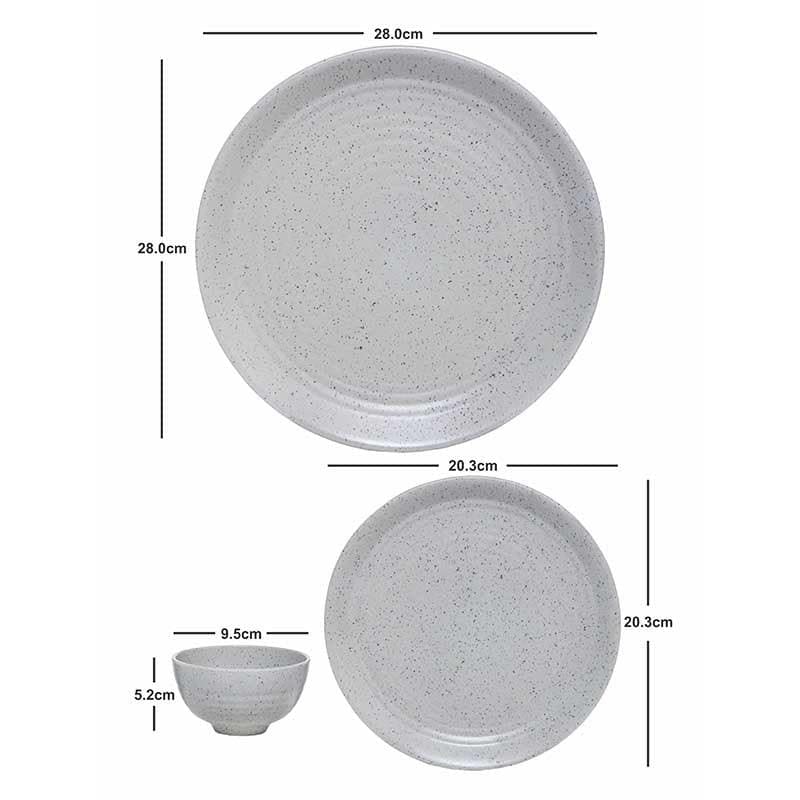 Earthy Attic Dinner Set (White) - 16 Piece Set media 5