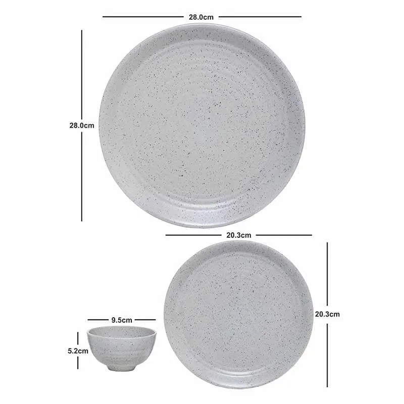 Earthy Attic Dinner Set (White) - 16 Piece Set media 5