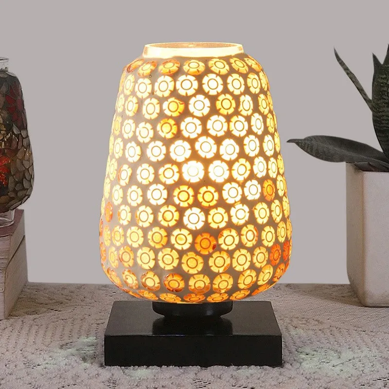 Glowara Glass Table Lamp With Wooden Base - Multicolor media 3