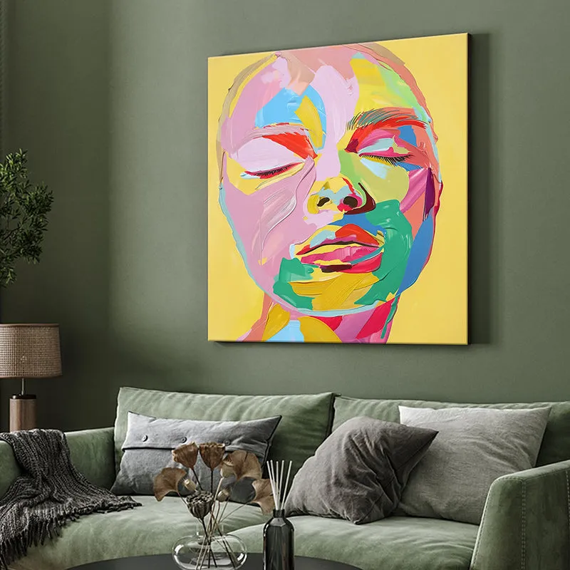Expressionist Face Wall Painting media 4