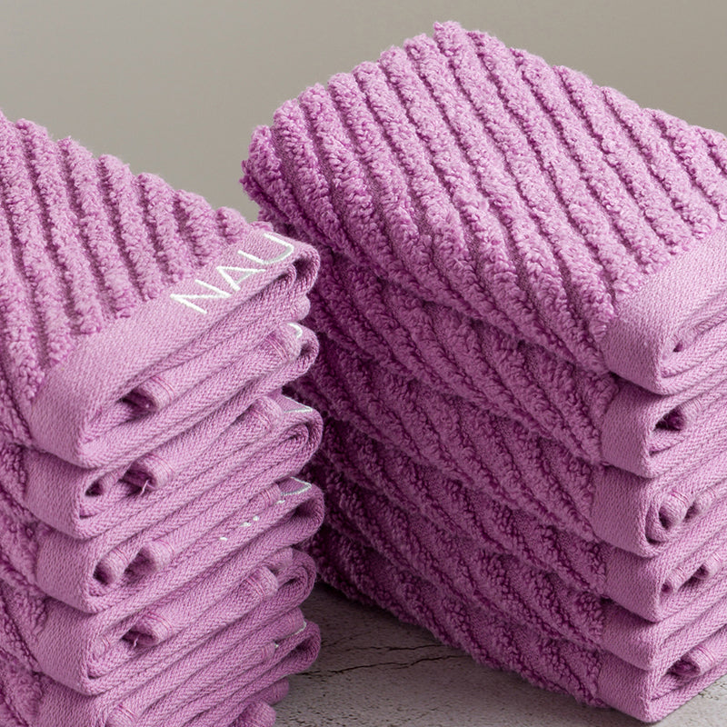Nautica Riviera Soft Cotton Face Towel (Lilac) - Set Of Twelve media 5