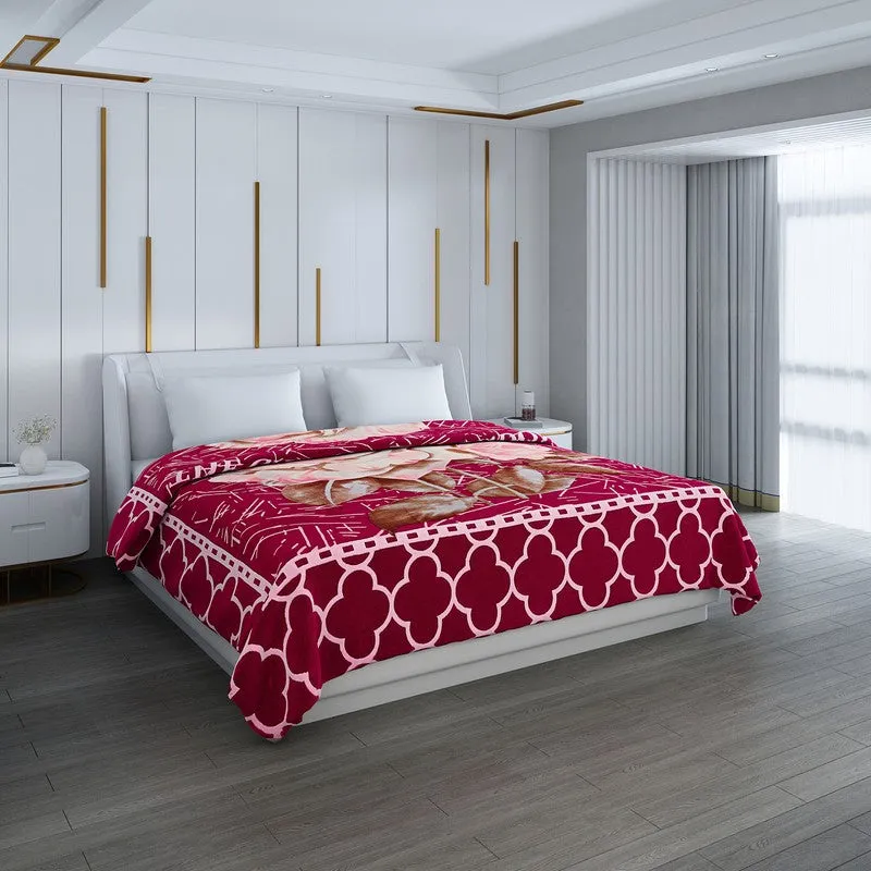 Monte Carlo Crimson Harmony Blanket - 1000 GSM media 1