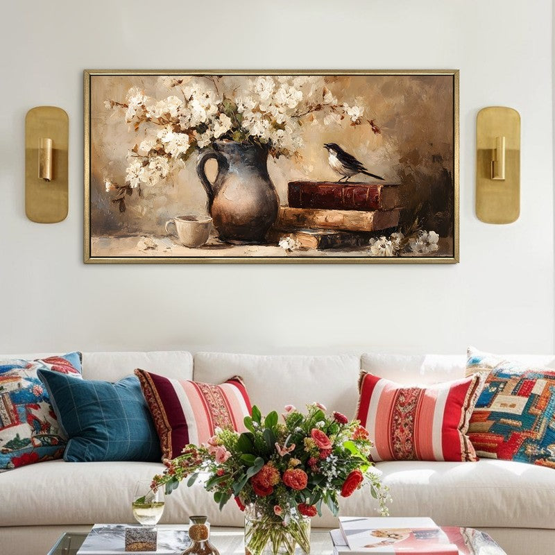 Gentletones Canvas Wall Painting With Frame