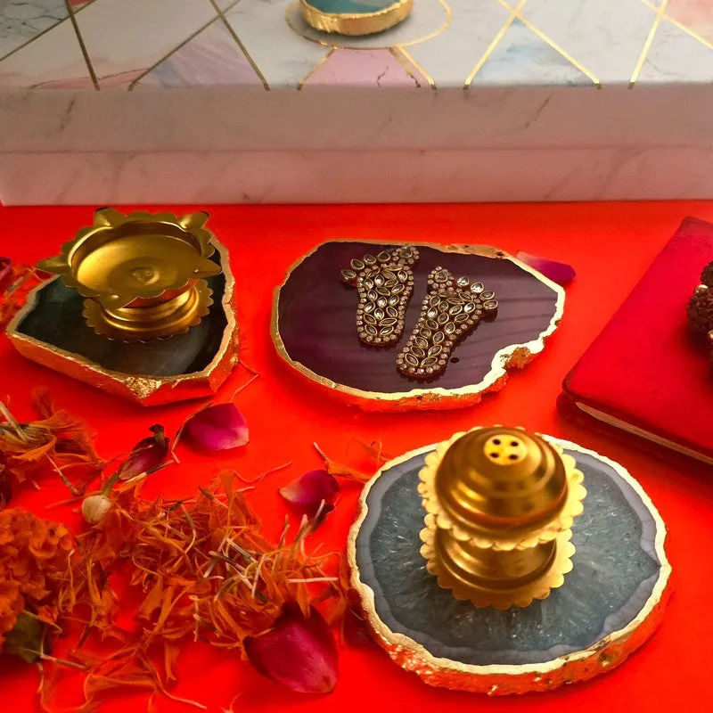 Diwali Glow Tea Light Holder (Multicolor) - Set Of Three media 4