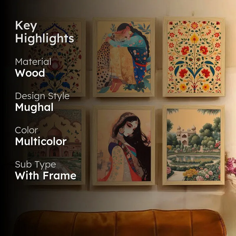 Mathuri Regal Wall Art - Set Of Six media 2