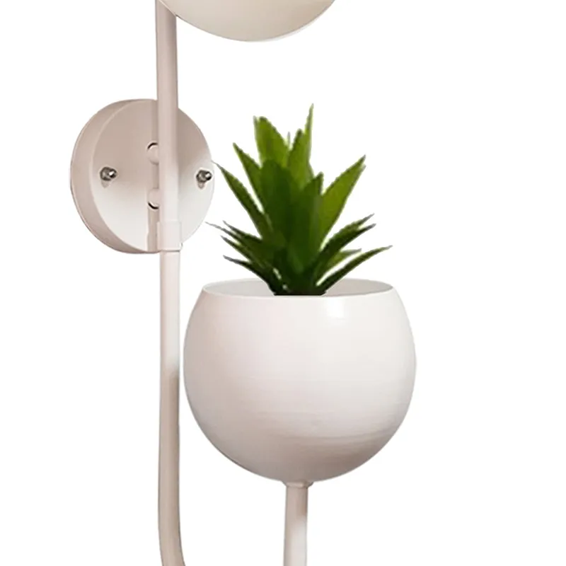 Hymn Glass & Metal Wall Lamp - White media 3