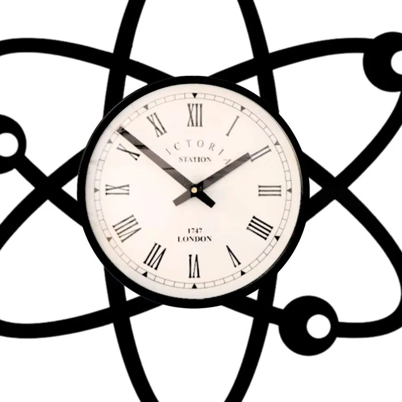 Atomic Steel Analog Wall Clock - Black media 5