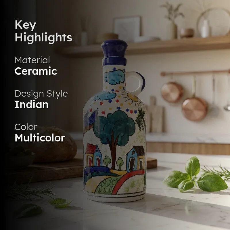 Decorative Ceramic Oil Dispenser - 1000 mL media 2