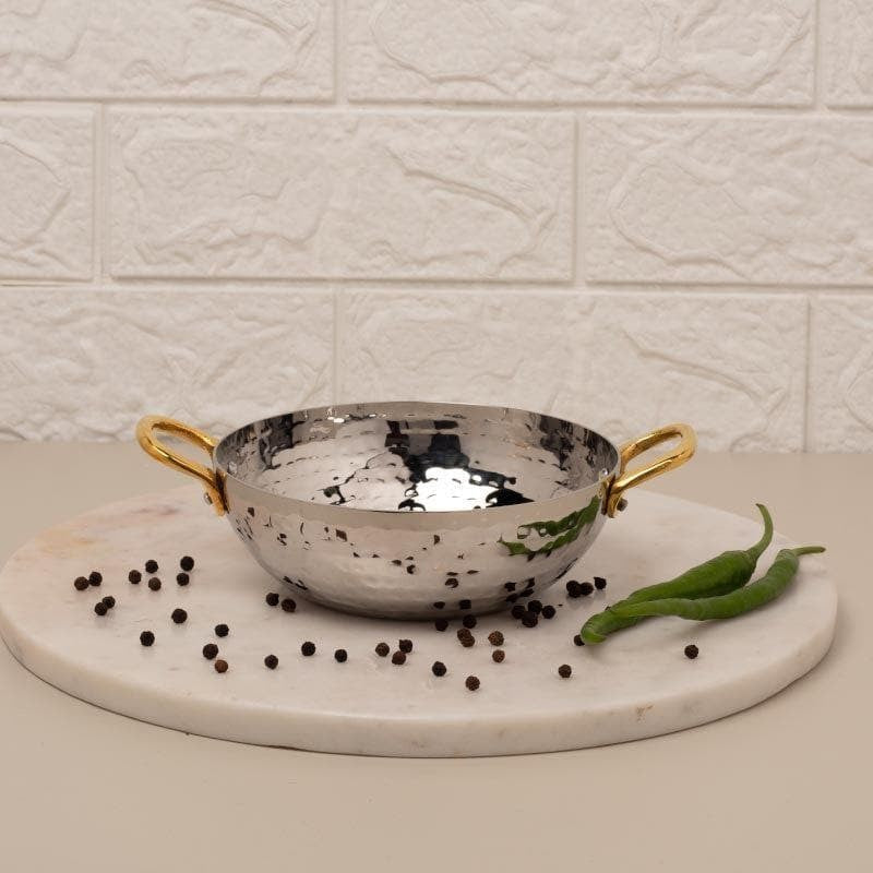 Vintage Allure Hammered Kadhai Serving Pot - 800 ML