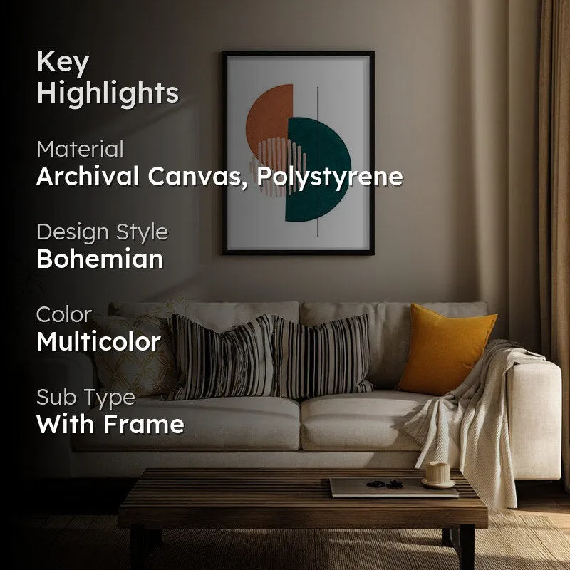 Linear Phase Canvas Wall Painting With Black Frame media 2