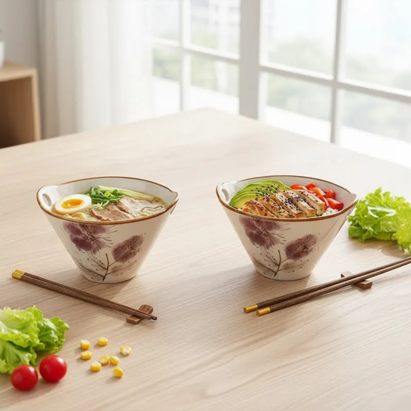 NovaServe 2 Ramen Bowls With Chop Stick (550 Ml Each) - Set of Two media 1