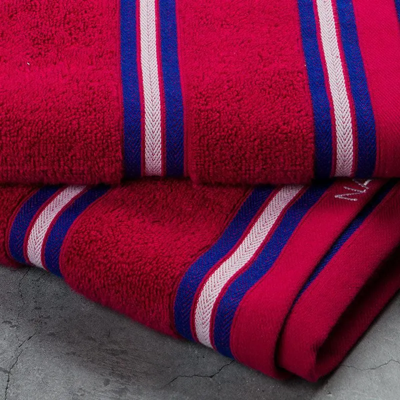 Nautica Dove Down Cotton Towel Set (Burgundy) - Set Of Two media 5