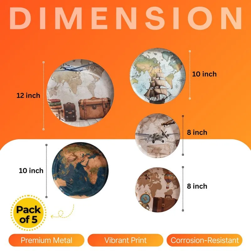 Atlas Journey Wall Plates - Set of Five media 13
