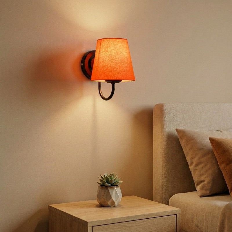 OrbitShade Soft Loom Cotton Wall Lamp - Orange